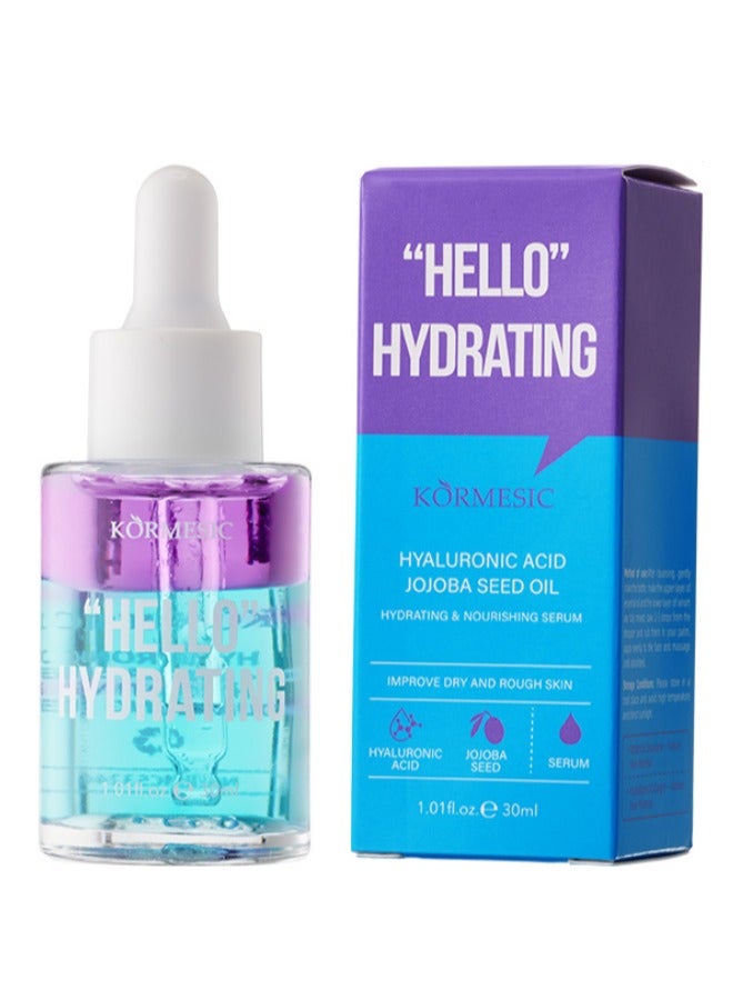 Kormesic مصل متعدد الطبقات للوجه بحمض الهيالورونيك + مصل زيت بذور الجوجوبا للعناية بالوجه مصل مرطب ومغذي - Image 1