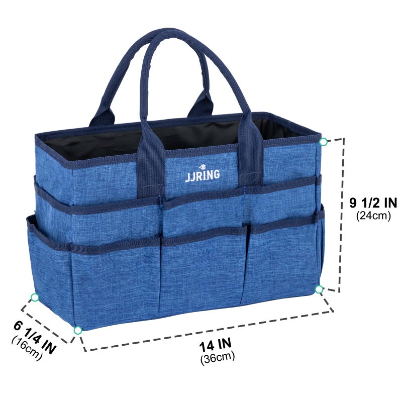 JJRING Craft Tote Bag Organizer for Art Storage, Art Tote Organization with Multiple Pockets, Art Sewing Supply Bag for Scrapbooking, Medical, and Office Supplies Storage (Blue) - Image 3