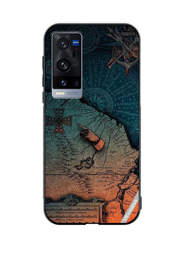 VR CREATIVE Protective Case Cover For Vivo X60 Pro Plus Compas Design Multicolour - Image 1