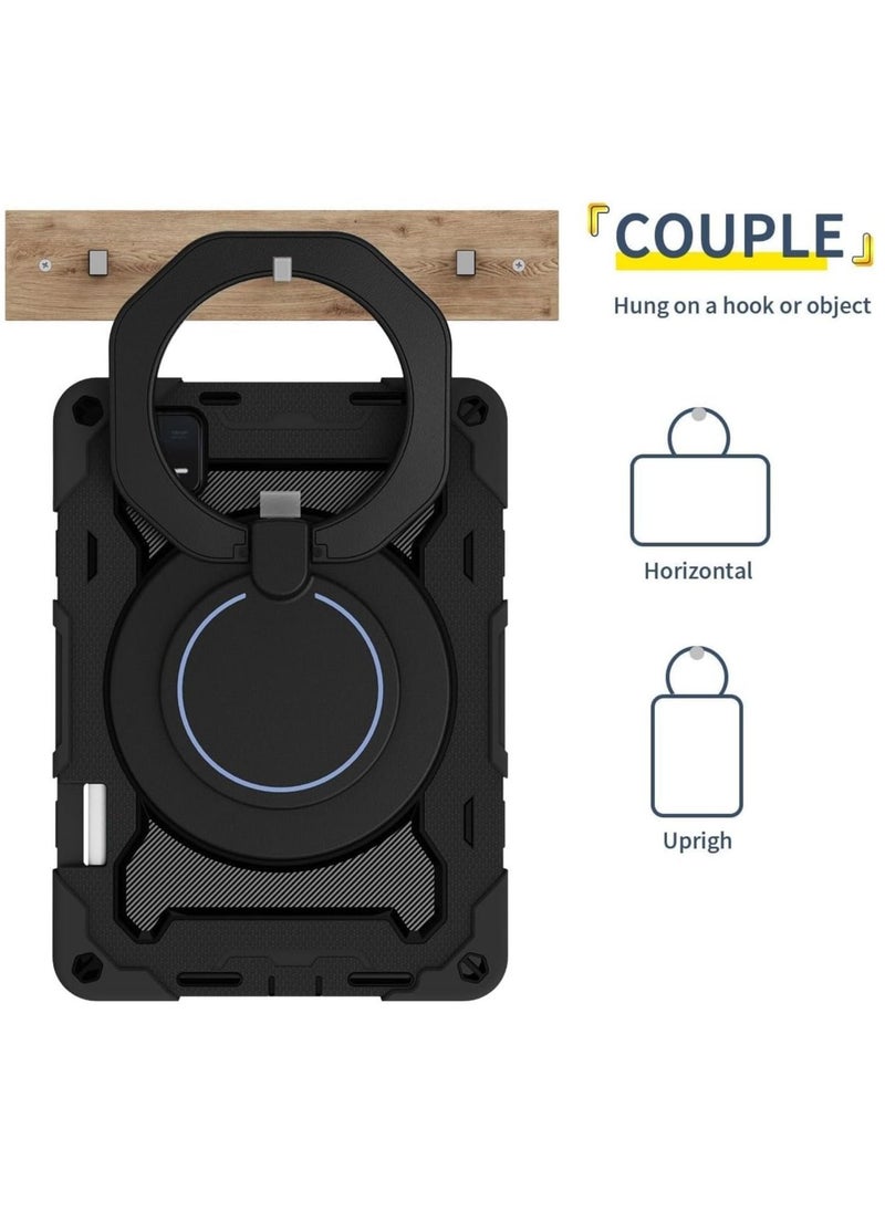 Tablet Case Compatible with Xiaomi Mi Pad 6 Pro 2023 11.2 inch,360° Rotatable Handle Stand Case Three-in-one Shatter-Resistant Shell, Drop-Proof,Shoulder Strap Pad Cover