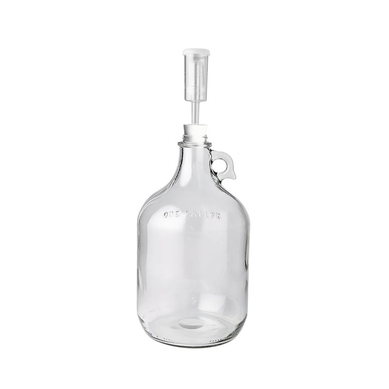 fastrack Home Brew Ohio Glass Wine Fermenter Includes Rubber Stopper and Airlock 1 gallon Capacity  - Image 1