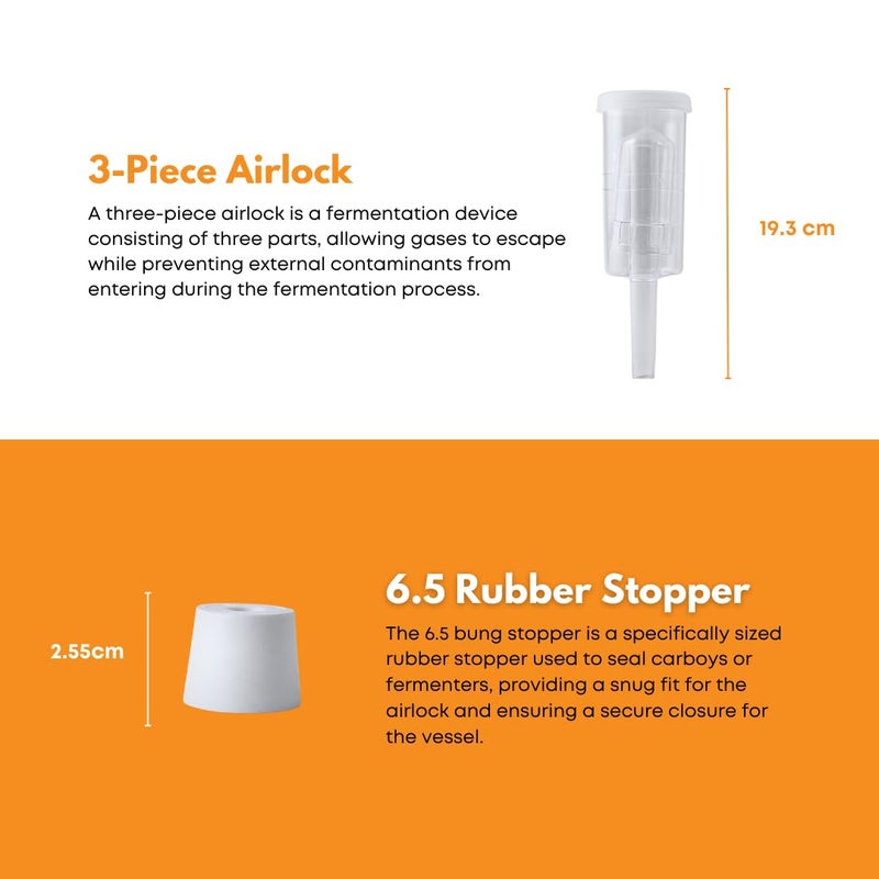 fastrack Home Brew Ohio Glass Wine Fermenter Includes Rubber Stopper and Airlock 1 gallon Capacity  - Image 4