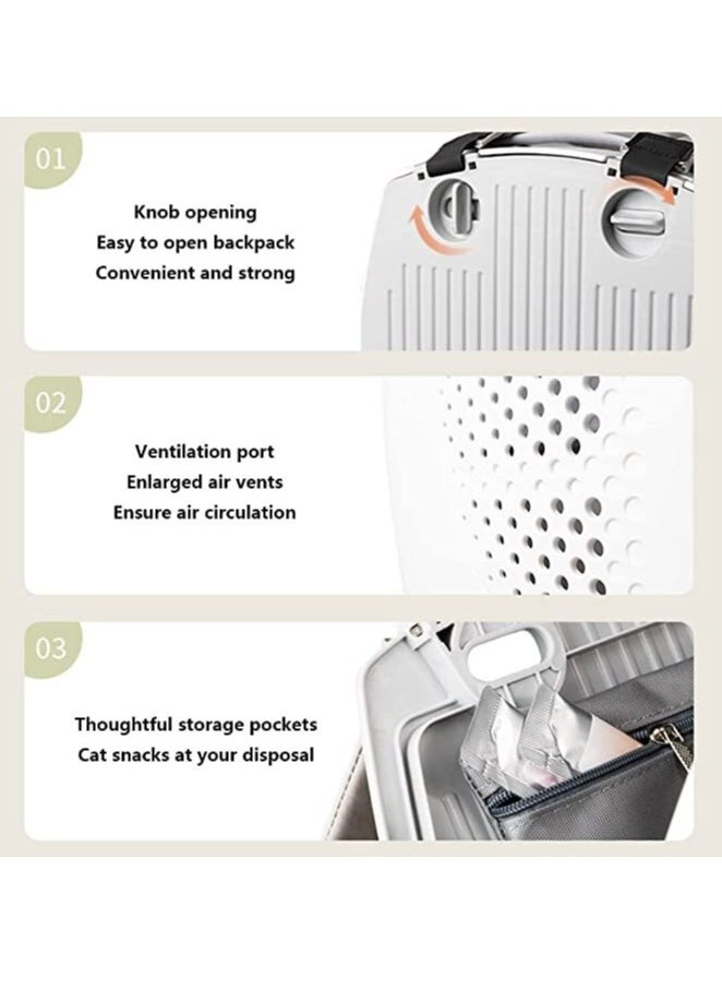 GOLDEN CAT - PET TRAVELLING CAGE, PET CAGE-PET CARRIER, SMALL AND CAT CAGE Pet Carrier Bag Cat Travel Backpack Large Kitten, Discovery Backpack - White Color - Image 1