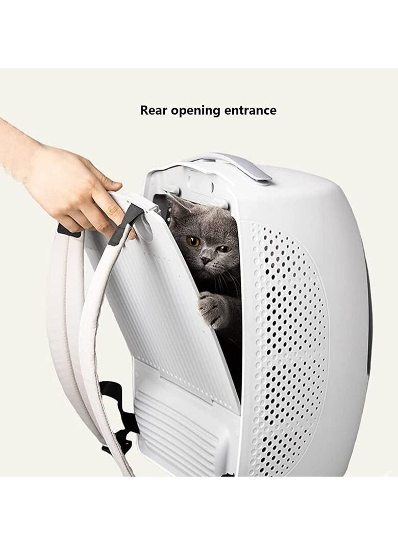 GOLDEN CAT - PET TRAVELLING CAGE, PET CAGE-PET CARRIER, SMALL AND CAT CAGE Pet Carrier Bag Cat Travel Backpack Large Kitten, Discovery Backpack - White Color - Image 1