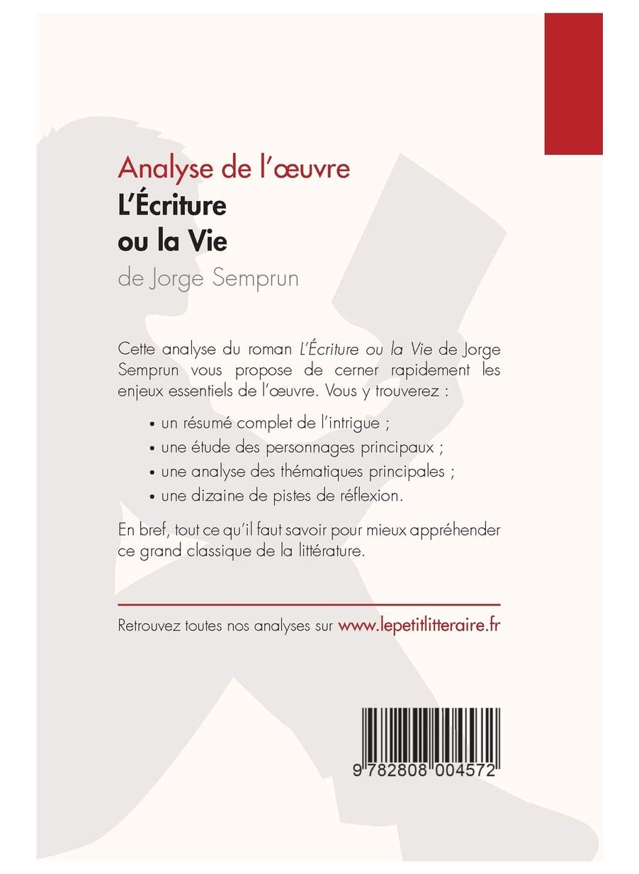 L'Écriture ou la Vie de Jorge Semprun (Analyse de l'oeuvre): Analyse complète et résumé détaillé de l'oeuvre  - Image 2