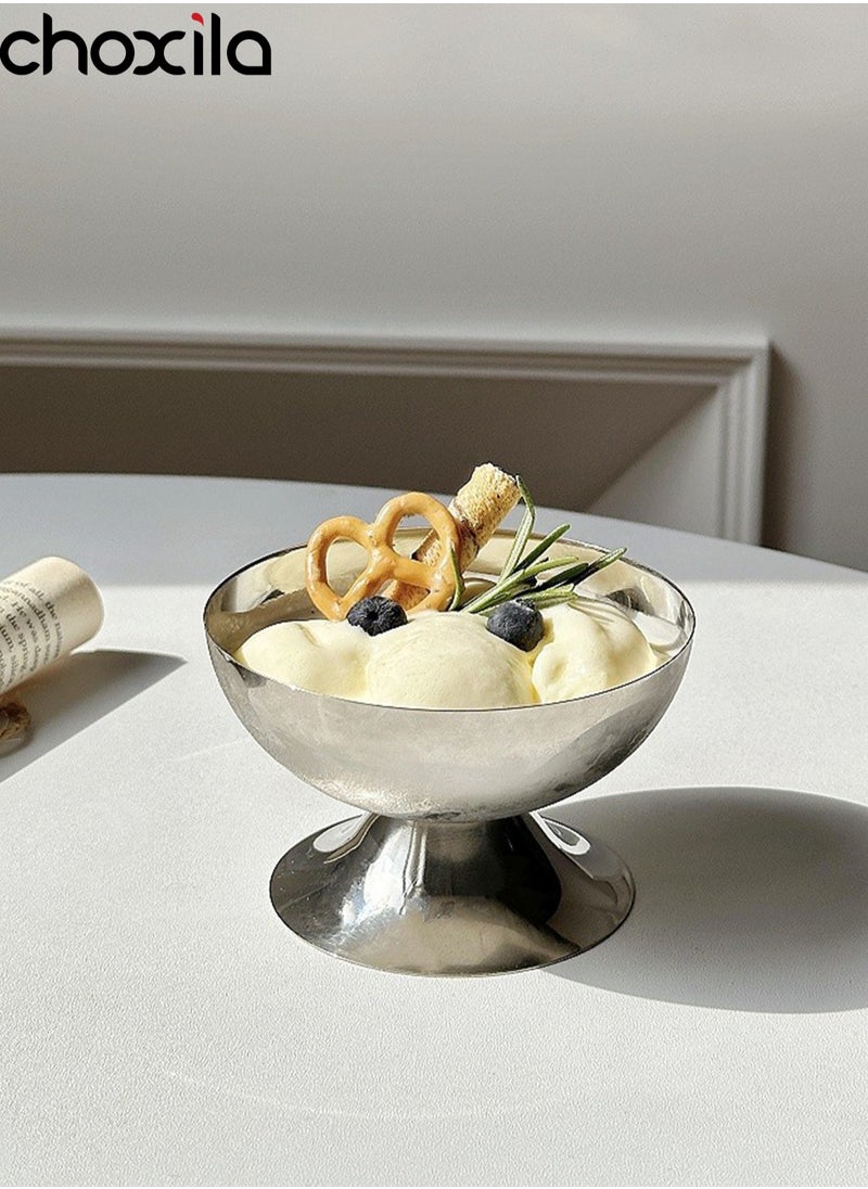 choxila 2pcs Dessert Cup, Dessert Bowl, Stainless Steel Dessert Cup, Ice Cream Cup, Pudding Cup, Custard Bowl  - Image 5