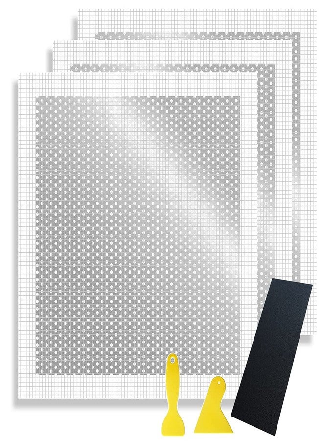 Ansoon 8 inch Drywall Repair Patch, Wall Patch Repair Kit, Self Adhesive Wall Fiber Mesh Repair, Large Hole Sheet Rock Patch for Drywall, Aluminum Metal Sheetrock Ceiling Dry Patch for Drywall Plaster - Image 1