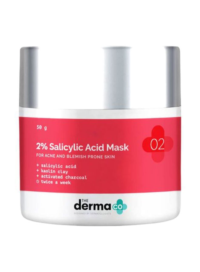 THE derma Co قناع الوجه بحمض الساليسيليك 2% من ديرما كو للرجال والنساء للبشرة المعرضة لحب الشباب والبقع - 50 جم (ديرماكو) - Image 1