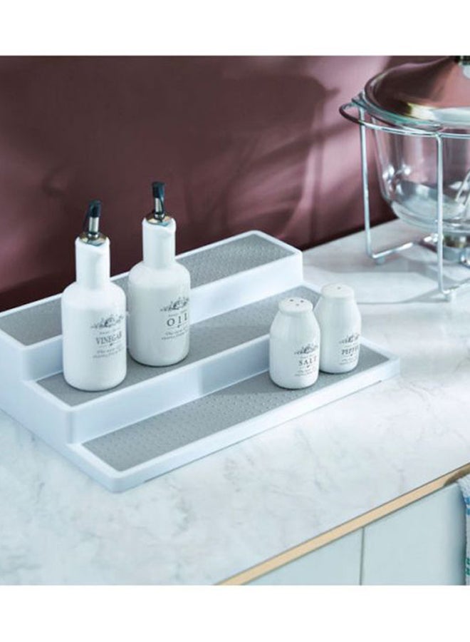 White and Grey Omega 3-Tier Spice Rack - Image 1
