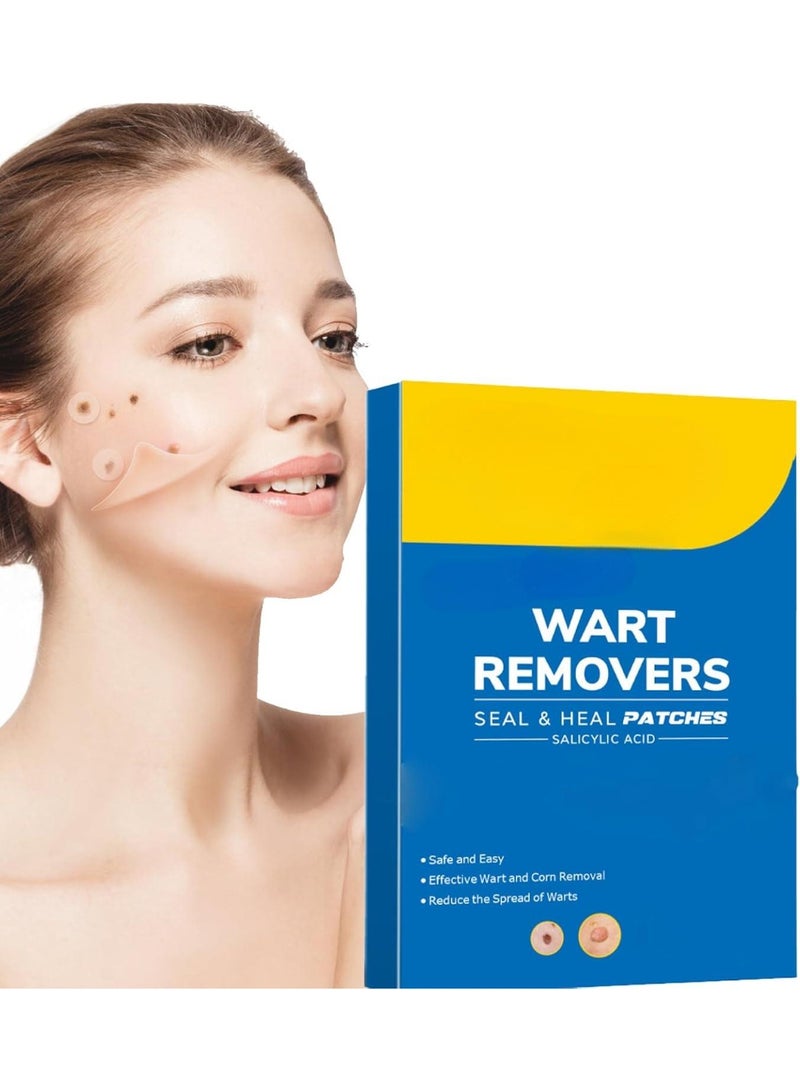 لاصقات إزالة الثآليل، 144 قطعة من ملصقات العناية بالبشرة سريعة وفعالة مضادة للماء من الهيدروكولويد لجميع أنواع البشرة، العناية بتنظيف الشامات الجلدية، مسامير القدم، الأشواك، الثآليل، الحبيبات، الثآليل الحادة، الخيوط - Image 1