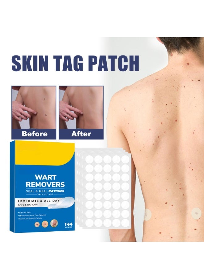 لاصقات إزالة الثآليل، 144 قطعة من ملصقات العناية بالبشرة سريعة وفعالة مضادة للماء من الهيدروكولويد لجميع أنواع البشرة، العناية بتنظيف الشامات الجلدية، مسامير القدم، الأشواك، الثآليل، الحبيبات، الثآليل الحادة، الخيوط - Image 5