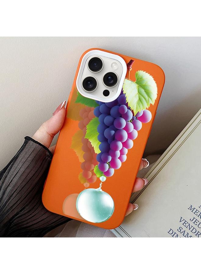 erorex Case For iPhone 15 Pro Max Grape Pattern PC Hybrid TPU Phone Case - Image 1