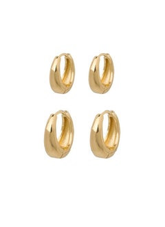 2 Pcs Gold Hoop Earrings,18K Gold Plated Rounded Hoops Earrings for Women 14/16mm - pzsku/Z59E0FD2448DA27A7D924Z/45/_/1701781319/91dedda7-4aa3-48c8-ab53-9f727940c529