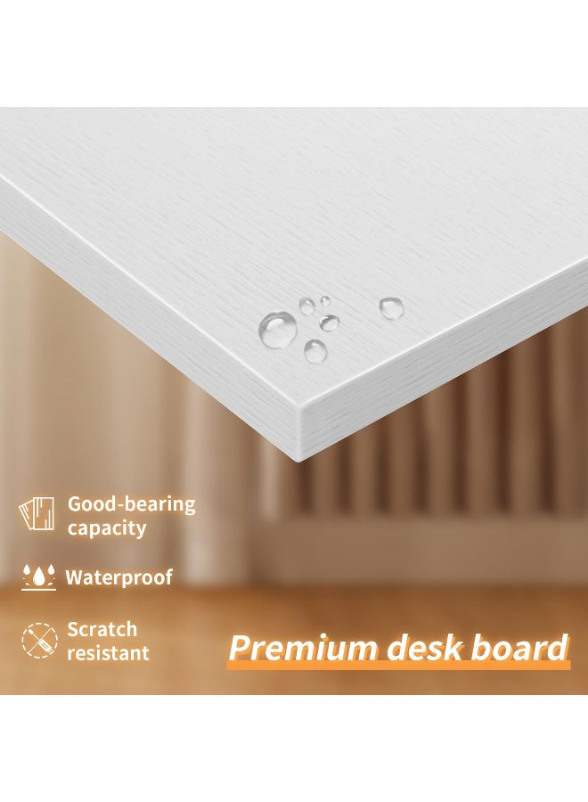 ZUIHAO  Computer desk Large Gaming Table with Storage Shelves Computer Desk with Monitor Stand, Ergonomic Sturdy Writing Desk Writing Workstation 138 X85 X50cm (White)