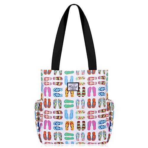 KAMO Floral Tote Bag Waterproof Lightweight Handbags Travel Shoulder Bag for Hiking Yoga Gym Swimming Travel Beach - Image 1