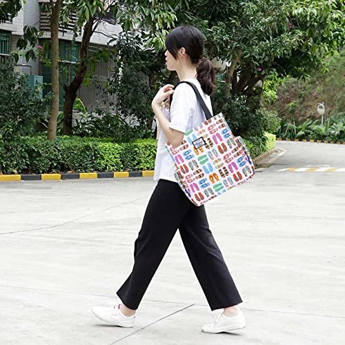 KAMO Floral Tote Bag Waterproof Lightweight Handbags Travel Shoulder Bag for Hiking Yoga Gym Swimming Travel Beach - Image 3