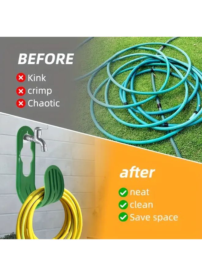 Black Wall Mounted Garden Hose Holder Organizer Hook Durable Plastic Easy Installation Garage Outdoor Storage - Image 5