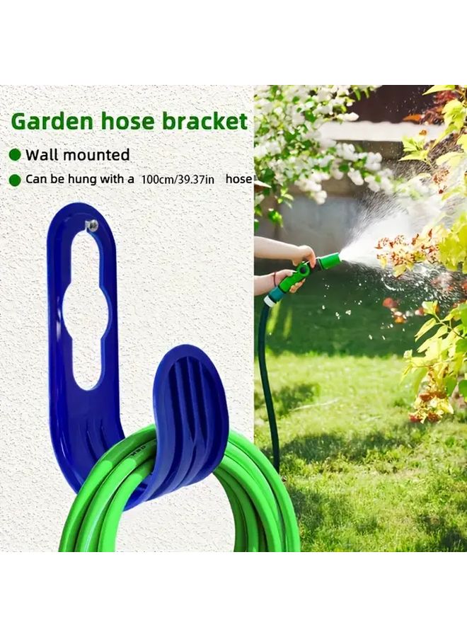 Black Wall Mounted Garden Hose Holder Organizer Hook Durable Plastic Easy Installation Garage Outdoor Storage - Image 2