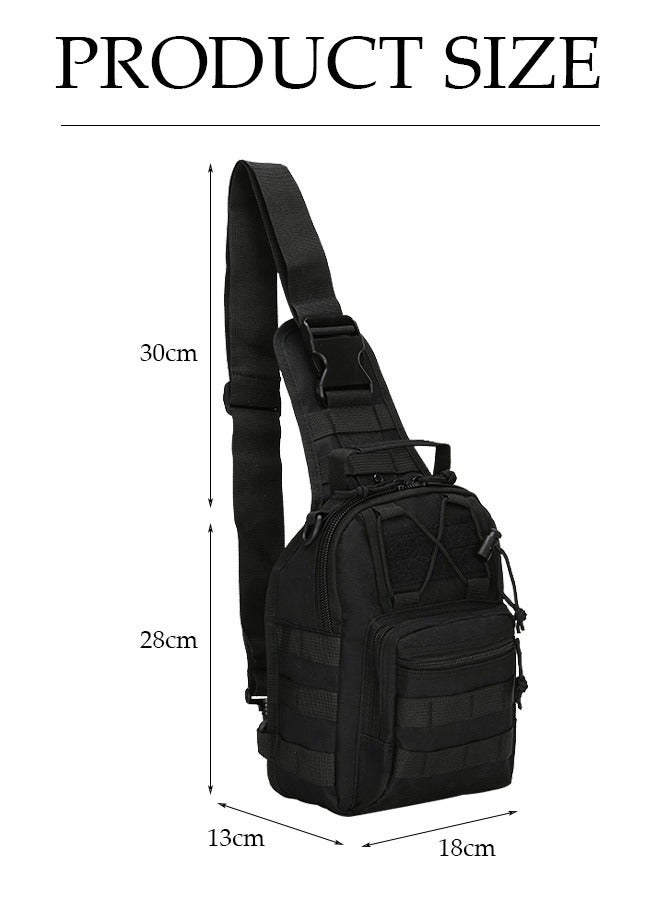 Tactical Backpack, Waterproof Military Cross-body Sling Shoulder Backpack Chest Bag for Men Outdoor, Traveling, Trekking, Camping, Every Day Carry  - Image 3