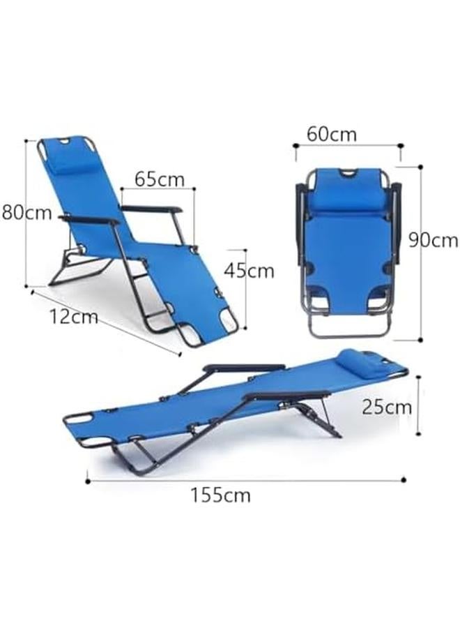 Al Safi Multi Use Lounge Chair 2 In 1 Chair Or Bed For Beach Pool And Patio - Image 2