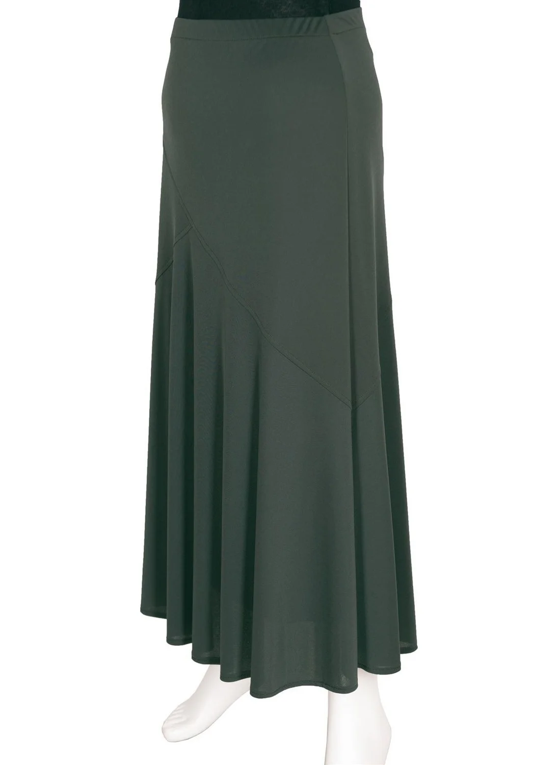حسنة , Rana Cross Model Khaki Crepe Skirt