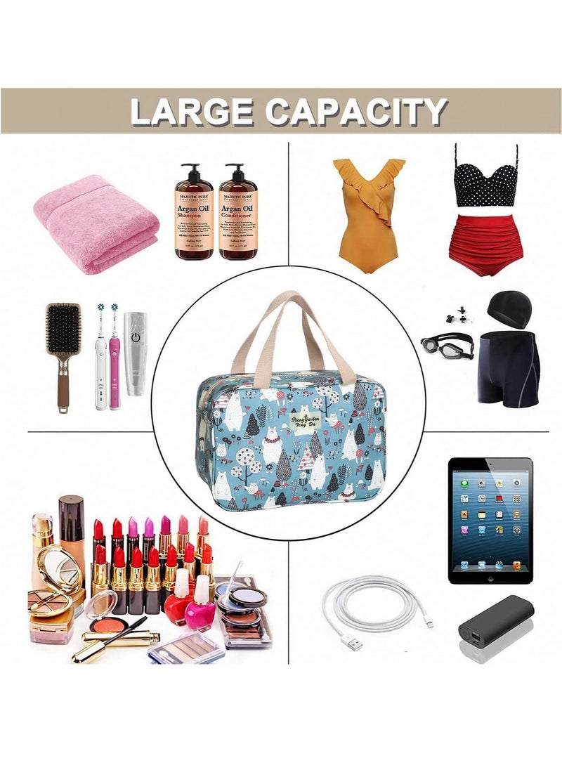 Excefore Toiletry Bags, Travel Hanging Ladies Wash Bag, Large Makeup Bag  - Image 4