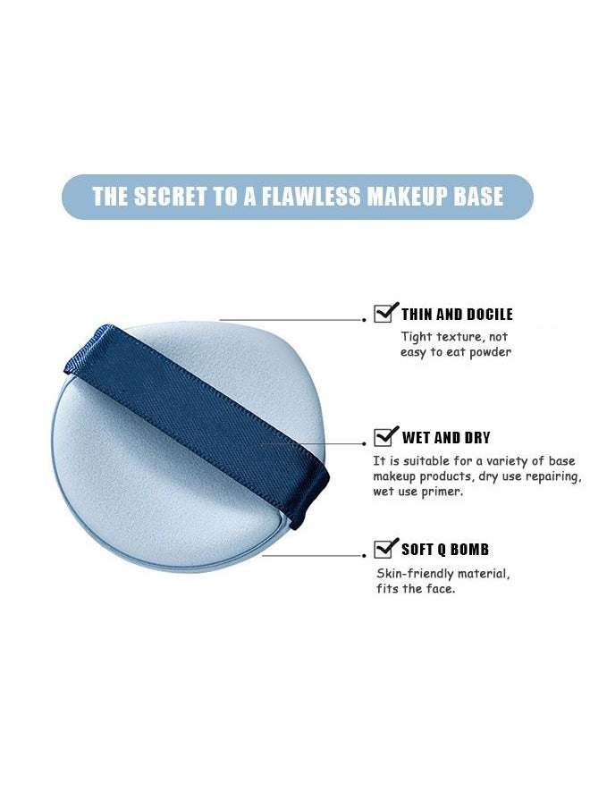 Generic - Powder Puff Teardrop Puff, 10 Pcs Dry and Wet Makeup Triangle Puffs Sponge Latex Free, Special Sponge Powder Puff for Liquid Foundation (Blue) - Image 1