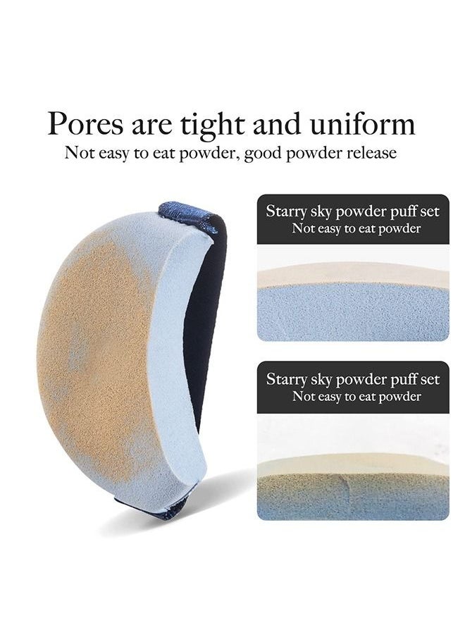 Generic - Powder Puff Teardrop Puff, 10 Pcs Dry and Wet Makeup Triangle Puffs Sponge Latex Free, Special Sponge Powder Puff for Liquid Foundation (Blue) - Image 1