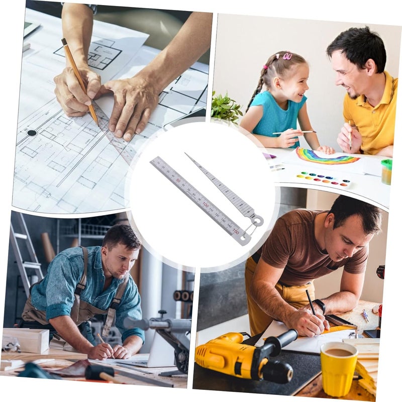 مجموعة قياس مخروطي ثقيلة ومسطرة لحام من الفولاذ المقاوم للصدأ لقياسات دقيقة مضادة للتآكل - Image 5