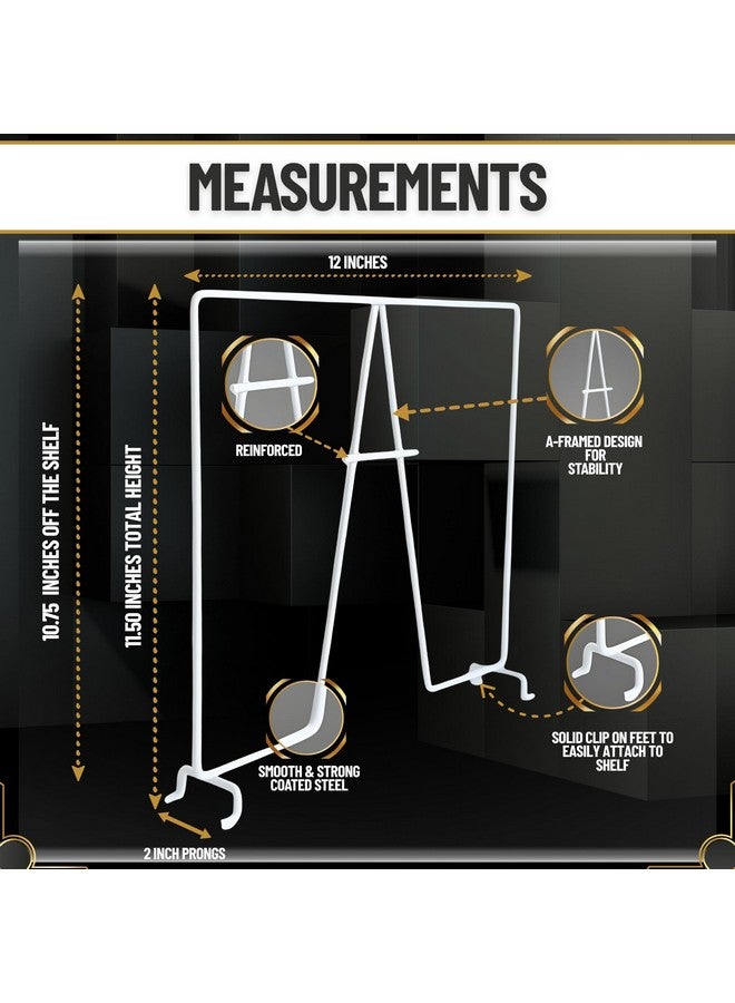 إيفلوتس فواصل رفوف سلكية من إيفيلوتس - عبوة من 10 قطع - لتخزين وتنظيم الخزانة للمكتب/المخزن/المرآب - فاصل رفوف طويل - سهل التركيب - بدون أداة - فولاذ مطلي صلب - Image 4