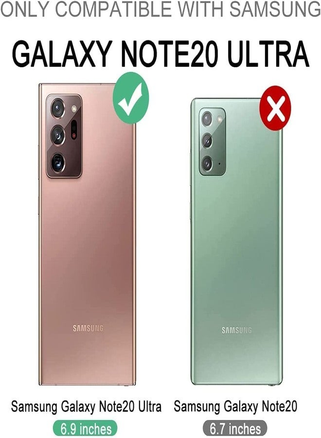 ديكسنور جراب Dexnor لهاتف Galaxy Note 20 Ultra مع واقي شاشة، مصنوع من معدن شفاف مطلي بالكهرباء، يوفر حماية كاملة للجسم بزاوية 360 درجة، غطاء صلب متين مقاوم للصدمات، واقي قوي لهاتف Samsung Note 20 Ultra 5G باللون الوردي - Image 2