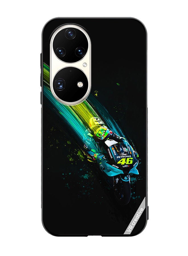 VR CREATIVE Protective Case Cover For Huawei P50 Pro Bike Design Multicolour - Image 1