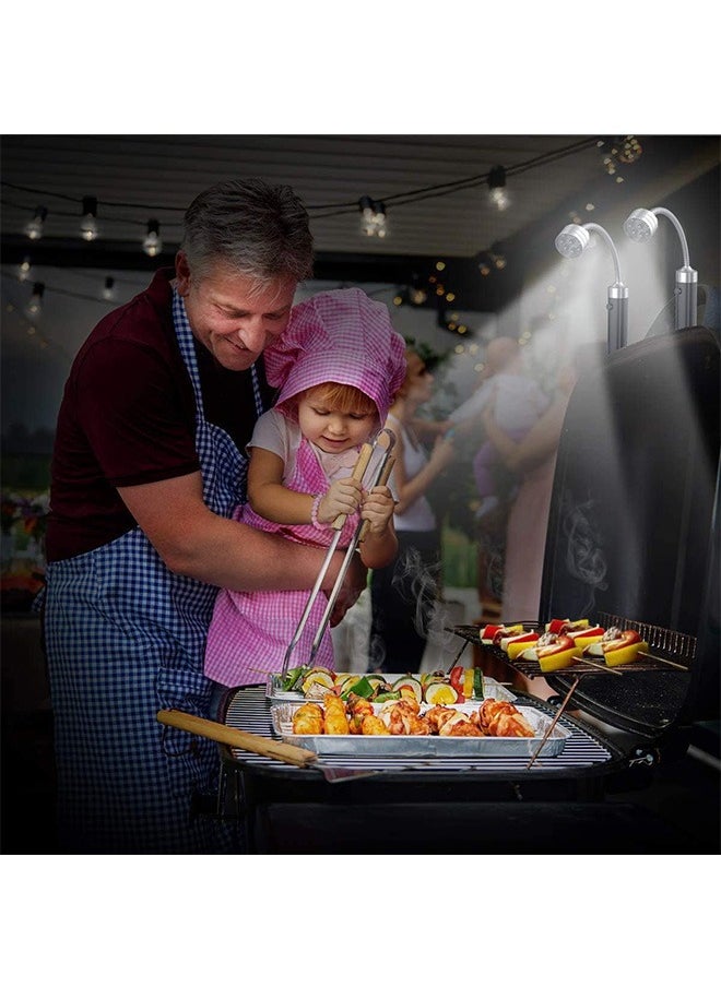LENND Barbecue Grill Light Magnetic Base Super-Bright LED BBQ Lights - 360 Degree Flexible Gooseneck, Weather Resistant, Batteries No-Included - Pack of 2  - Image 2