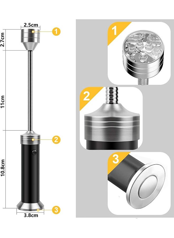 LENND Barbecue Grill Light Magnetic Base Super-Bright LED BBQ Lights - 360 Degree Flexible Gooseneck, Weather Resistant, Batteries No-Included - Pack of 2  - Image 4