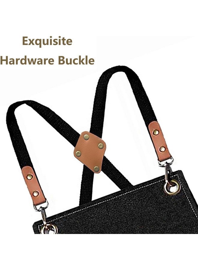 HASTHIP® Waterproof Apron for Home Kitchen, Grill, Restaurant, Workshop with Tool Pockets, Thicken Canvas Dustproof Apron, Adjustable Apron for Handwork, Woodenwork, Gardening - Image 2