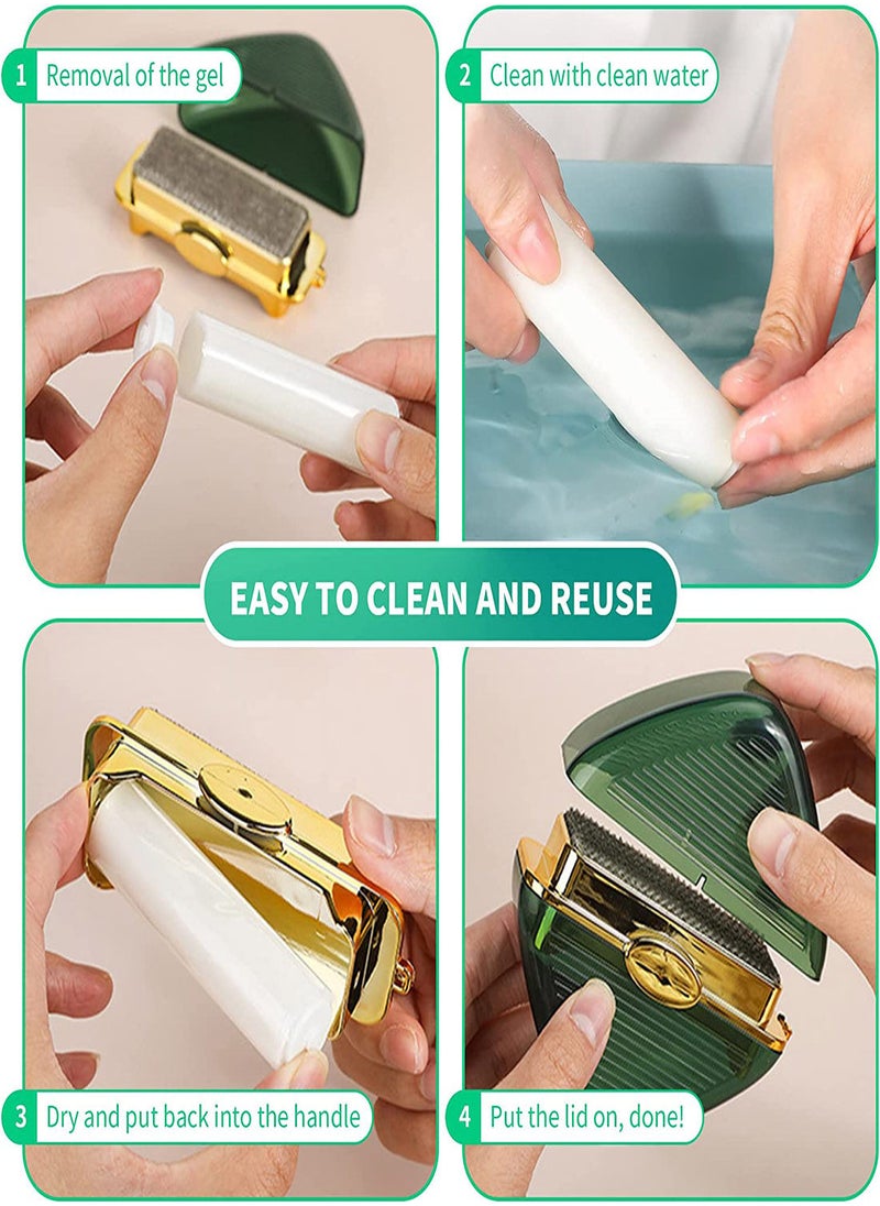Lint Rollers, Llint Remover for Clothes Bag, Portable 2-in-1 Lint Roller and Lint Brush, Washable Reusable Lint Rollers, for Dusting Clothes on Trips Business Meetings Portable Pet Hair Remover