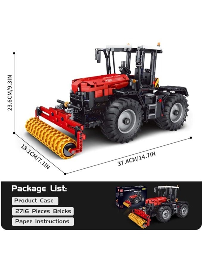 mould king 17020 Educational 4in1 Heavy-Duty RC Tractor Building Toys Farm Set, Remote Control Tractor Harvester Building Sets, Farm Car Construction Toys Building Kit for Boys & Girls 8+(2716 PCS)  - Image 4