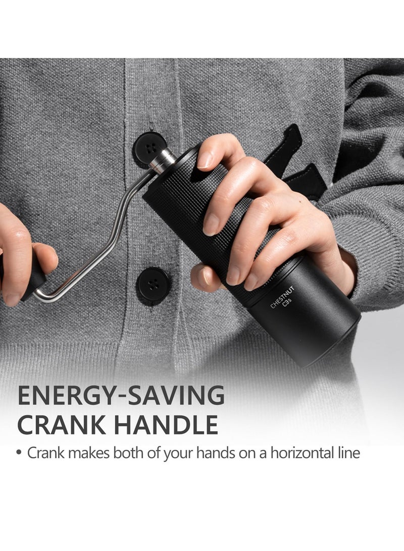 TIMEMORE Chestnut C3S Manual Coffee Grinder, Stainless Steel S2C Conical Burr Coffee Grinder, Hand Coffee Grinder with Foldable Handle, Adjustable Grind Sett - Image 5