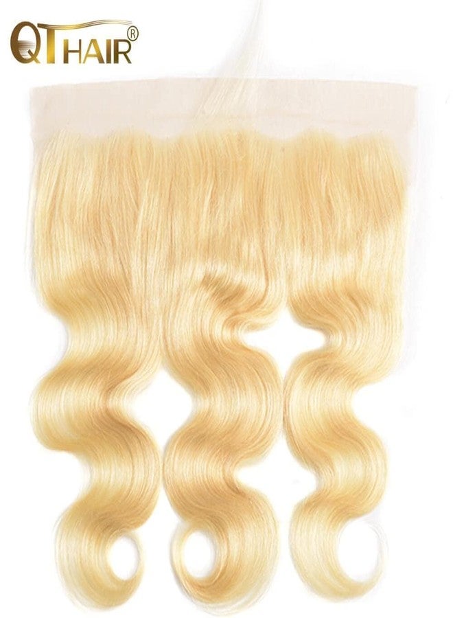QTHAIR 18A Russian Blonde #613 Body Wave 13X4 Transparent Lace Frontal Closure 100% Russian Blonde Human Hair for Women (18inch，Blonde) - Image 2