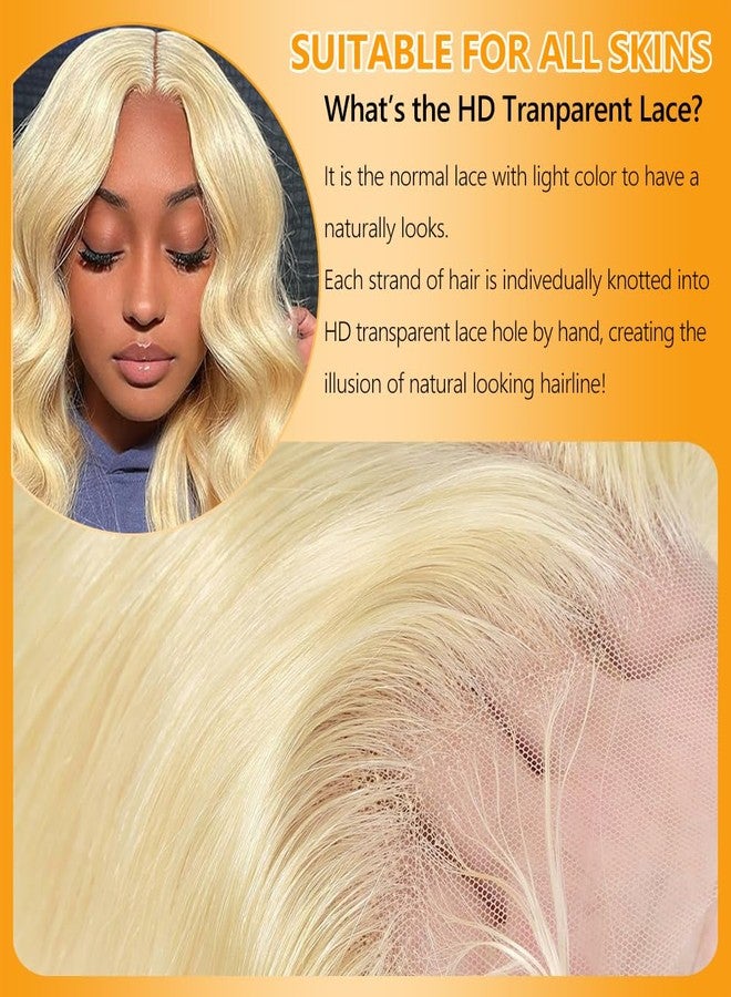 QTHAIR 18A Russian Blonde #613 Body Wave 13X4 Transparent Lace Frontal Closure 100% Russian Blonde Human Hair for Women (18inch，Blonde) - Image 4