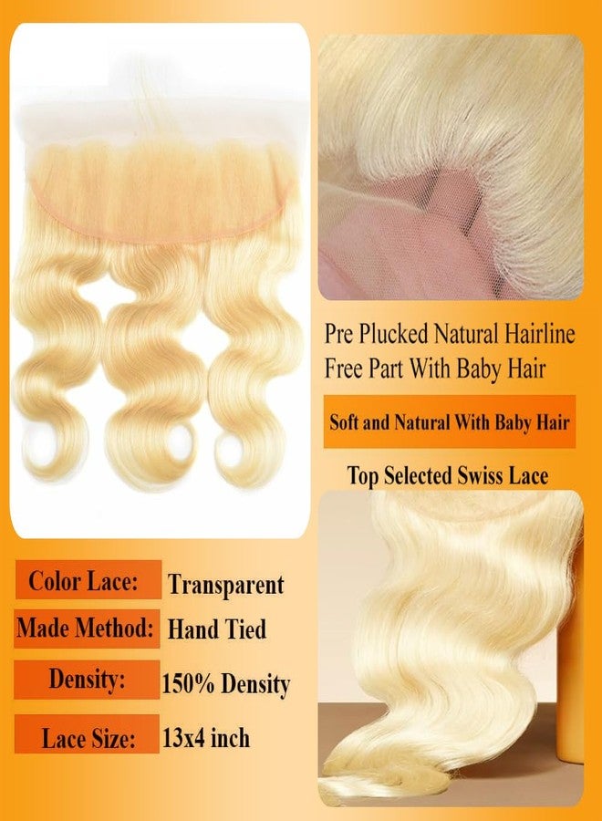 QTHAIR 18A Russian Blonde #613 Body Wave 13X4 Transparent Lace Frontal Closure 100% Russian Blonde Human Hair for Women (18inch，Blonde) - Image 3