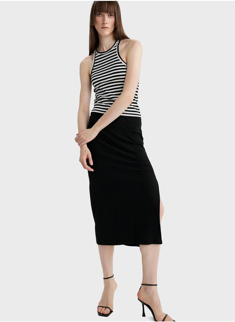 DeFacto - Straight Fit Midi Skirt - Image 1
