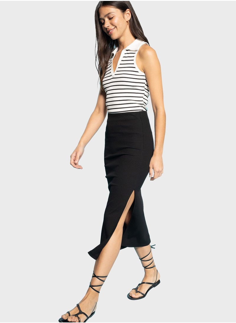 DeFacto - Straight Fit Midi Skirt - Image 1