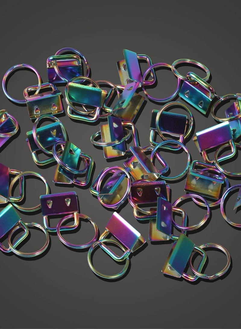 GGOOT 20Pcs Rainbow Key Fob Hardware Set with 8" Glass Breaking Pliers, Anti-Slip Grip, Limited Warranty  - Image 2