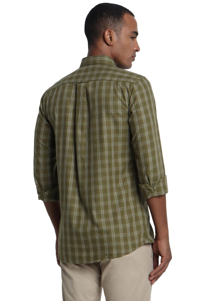 Peter England Men's Checkered Casual Everyday Full Sleeve Shirt | 100% Cotton - Image 3