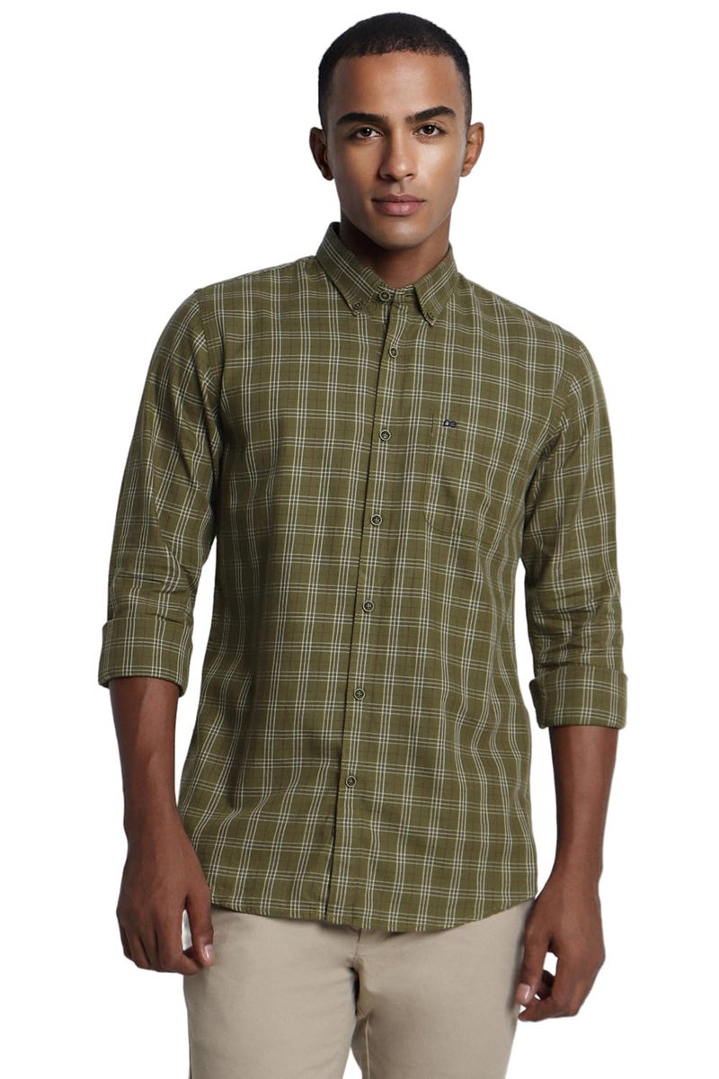 Peter England Men's Checkered Casual Everyday Full Sleeve Shirt | 100% Cotton - Image 1