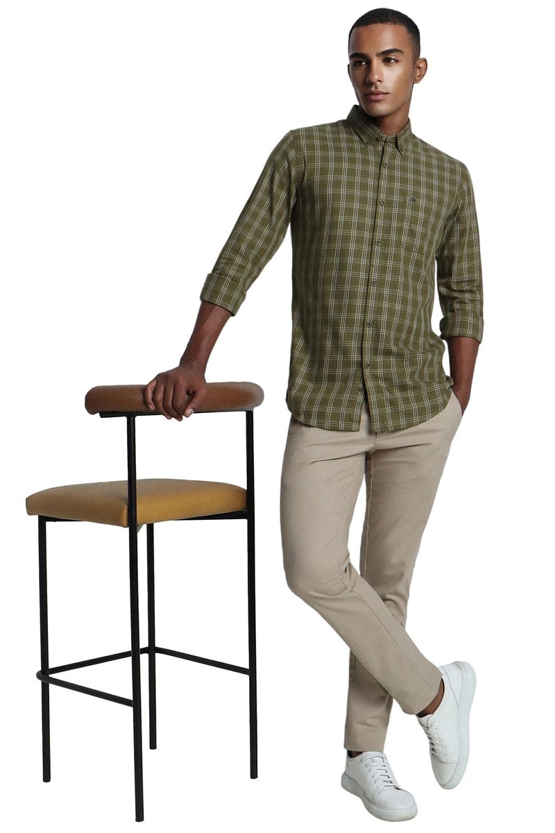 Peter England Men's Checkered Casual Everyday Full Sleeve Shirt | 100% Cotton - Image 5