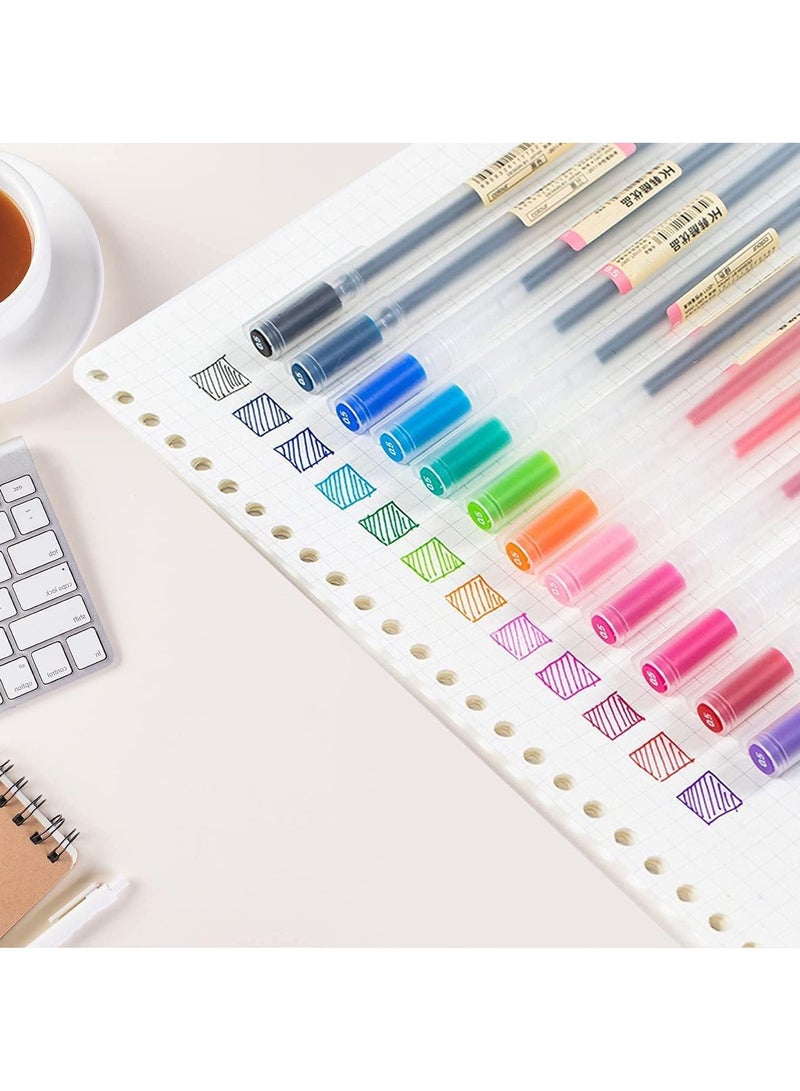 12 Colors Gel Pens, Color Pens Ball Point Pens Fine Point, 0.5 mm Ink Pen, Note Taking Pens for Office School Stationery Supplies - Image 3