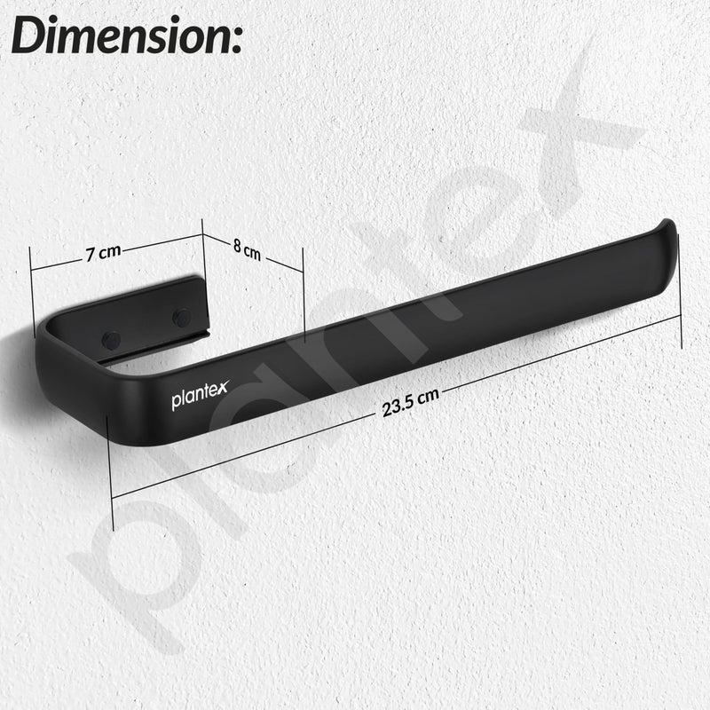 Plantex Aluminium Towel Ring for Bathroom/9 Inch Towel Holder/Towel Hanger for Wash-Basin/Bathroom Accessories - Pack of 1 (1512, Black) - Image 3