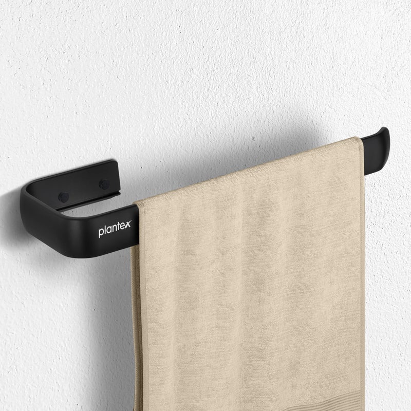 Plantex Aluminium Towel Ring for Bathroom/9 Inch Towel Holder/Towel Hanger for Wash-Basin/Bathroom Accessories - Pack of 1 (1512, Black) - Image 1